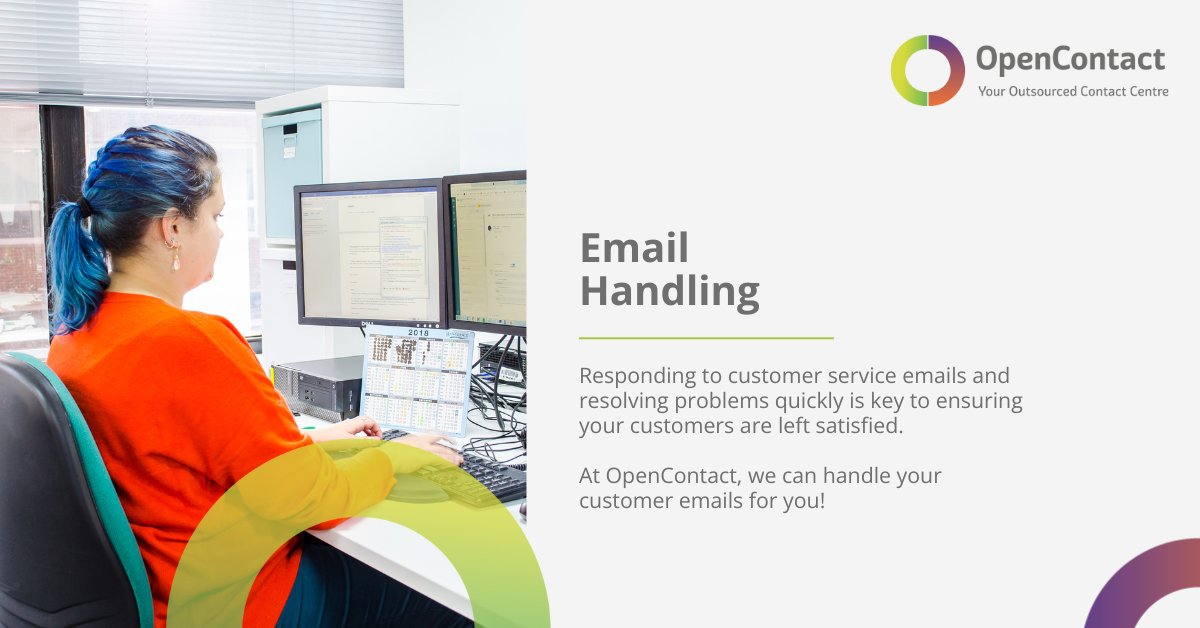 opencontactuk's tweet image. Some customers hate picking up the phone and will instead send a quick email ✉️  However, emails can be easily missed if you’re busy!

At OpenContact, you can make sure that all customer emails are responded to, quickly and with care.

#CustomerContact #EmailHandling #Outsourcing