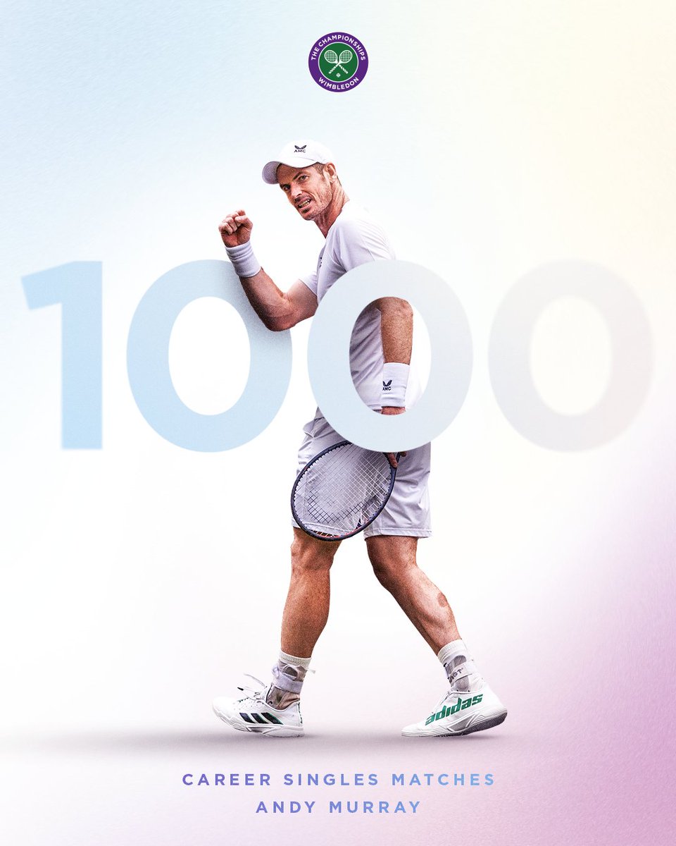 A grand milestone ✨

<a href="/andy_murray/">Andy Murray</a> will play in his 1000th tour-level match at Queen's 👏

#Wimbledon