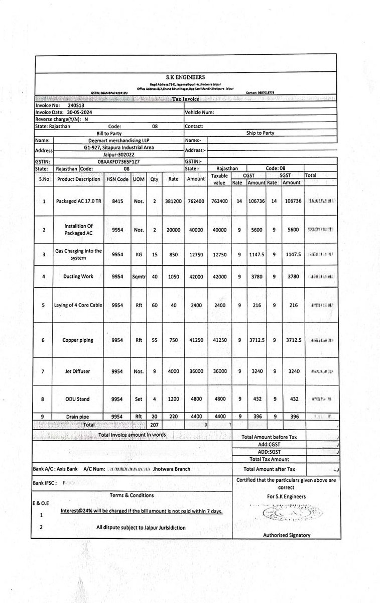 DeemartMLLP's tweet image. Our company bought 2 Voltas packaged ACs (17 tons each) but received no support. Despite mailing and visits from engineers, the ACs blow hot air. Purchased from S.K.Engineers, Khatipura, Jaipur, who also not provided any help. Urgent solution needed. @myvoltas #Voltas #ACProblems