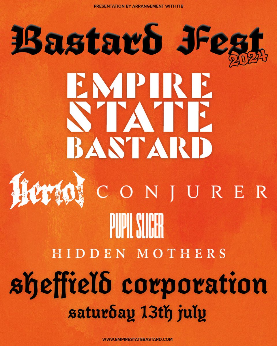 PUPIL SLICER (@pupilslicer) on Twitter photo We’re pleased to announce we will be joining the monster Bastard Fest bill, taking place on the 13th July in Sheffield. Tickets go on general sale this Thursday. Join us along side the amazing <a href="/ESB666_/">Empire State Bastard</a> , <a href="/heriotmetal/">HERIOT</a>, <a href="/ConjurerUK/">Conjurer</a> and <a href="/hiddenmothersuk/">Hidden Mothers</a> We’re pleased to announce we will be joining the monster Bastard Fest bill, taking place on the 13th July in Sheffield. Tickets go on general sale this Thursday. Join us along side the amazing <a href="/ESB666_/">Empire State Bastard</a> , <a href="/heriotmetal/">HERIOT</a>, <a href="/ConjurerUK/">Conjurer</a> and <a href="/hiddenmothersuk/">Hidden Mothers</a>