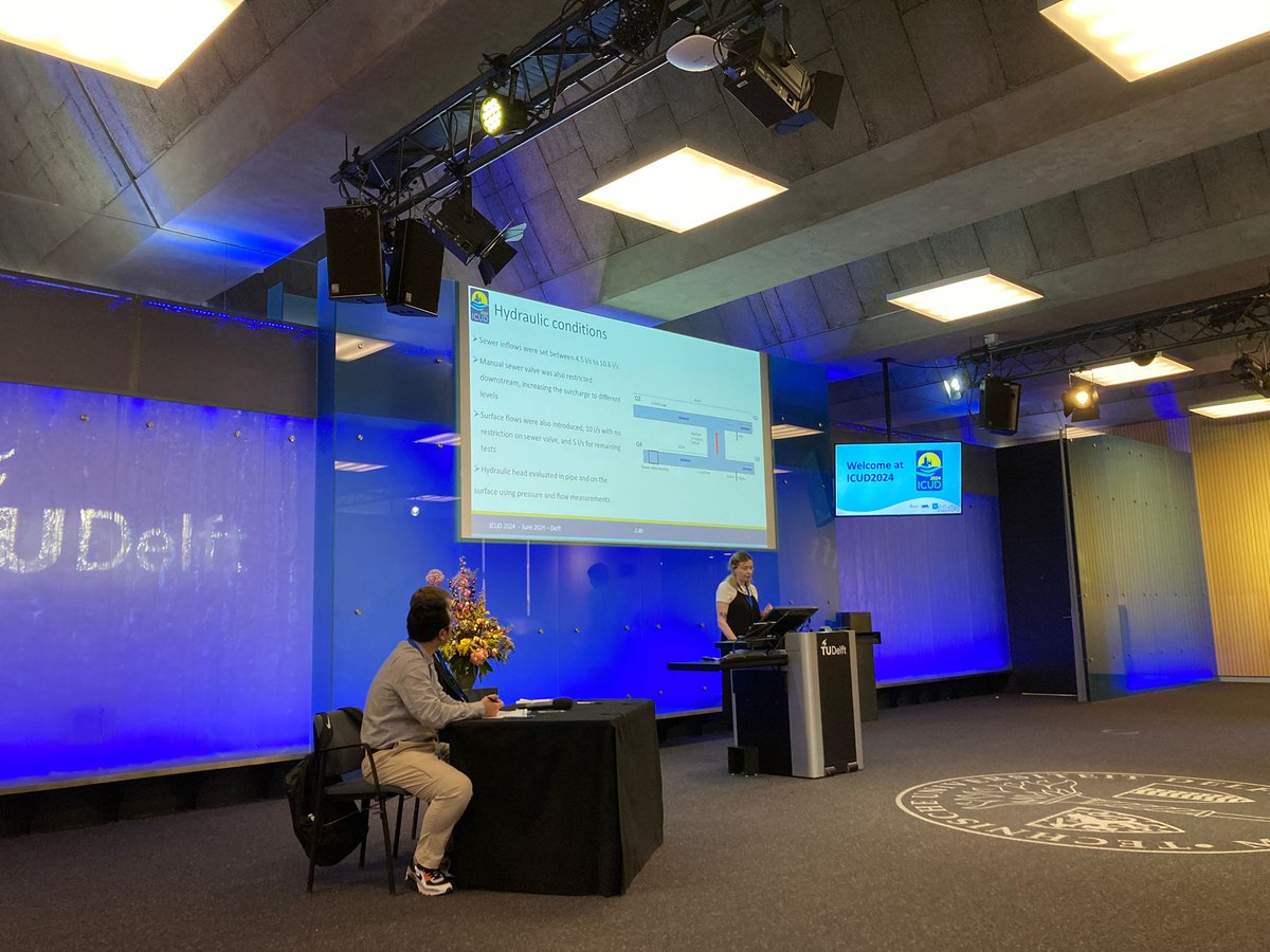 CDTWire's tweet photo. Philippa Mohan from cohort II &amp; Kaeli Brazier from cohort IV of #CDTWIRe presented their research work at the International Conference on Urban Drainage, held recently at @tudelft. 

#ICUD2024 https://t.co/9J0SMhVlYV