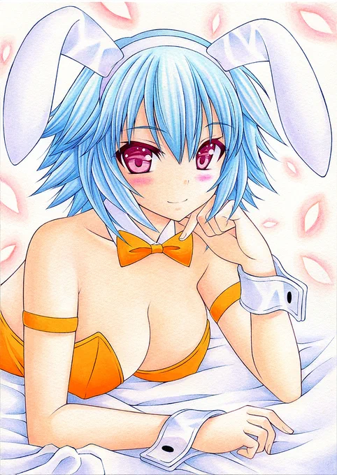 インフィニット・ストラトス更識楯無たんバニーガール#イラスト #アナログ 