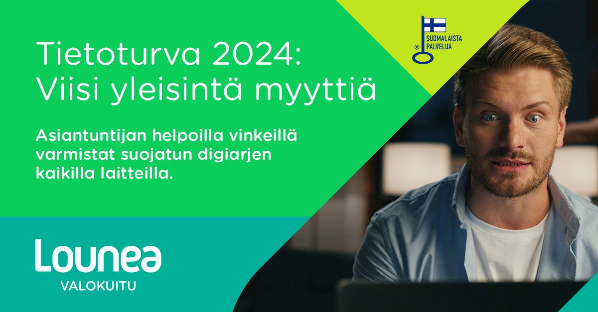 Hanskaatko kotisi #tietoturva'n? 🛡️🏘️ Oman netinkäytön suojaamiseen liittyy myyttejä, joista osa on sitkeitä kuin haittaohjelmat itse. Lue asiantuntijamme tärpit kodin tietoturvaan! 👉 lounea.fi/viisi-yleisint… #lounea #louneavalokuitu #kyberturvallisuus #digiturvallisuus