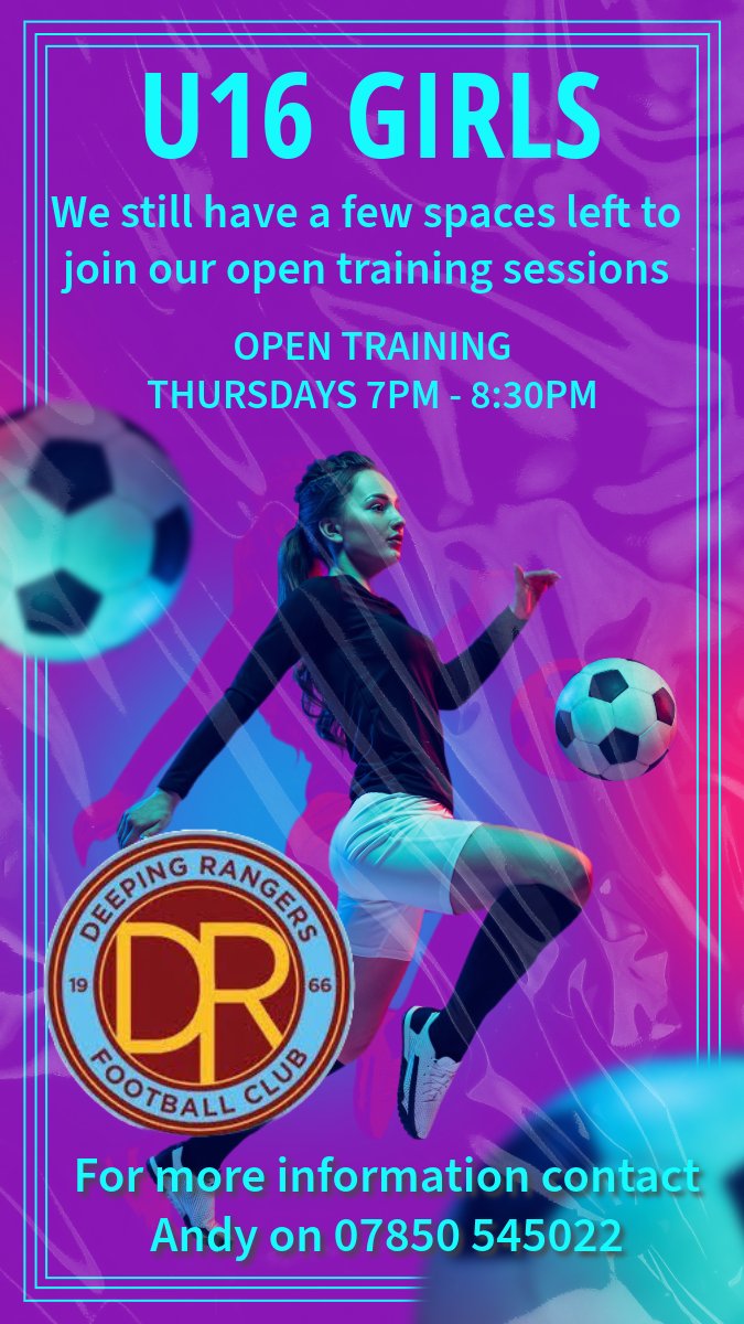 Our open training for our newly formed U16s continues this week. 
We've had an amazing response so far and so if you would like to join us as we approach pre-season please get in touch 💜💙