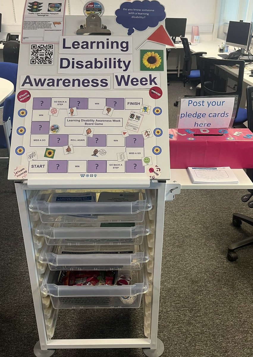 PDoy29's tweet image. Look out for Faye with the LD board game! Prizes to be won! @QualityWTWA @WTWAeducation 
@WythenshaweHosp 
#LearningDisabilityWeek2024
