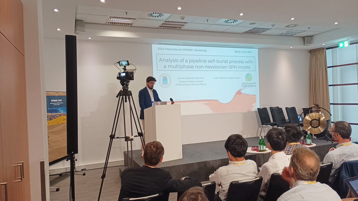 Daniel Duque (@ddcampayo) on Twitter photo <a href="/calderonsj7/">Javier Calderon</a>, from <a href="/cehinav/">cehinav upm</a>, presenting #SPH simulations of pipeline self-burial, SPHERIC 2024 Berlin <a href="/divesolutions/">Dive CAE</a> <a href="/spheric_/">SPHERIC</a> #SPH_ <a href="/calderonsj7/">Javier Calderon</a>, from <a href="/cehinav/">cehinav upm</a>, presenting #SPH simulations of pipeline self-burial, SPHERIC 2024 Berlin <a href="/divesolutions/">Dive CAE</a> <a href="/spheric_/">SPHERIC</a> #SPH_
