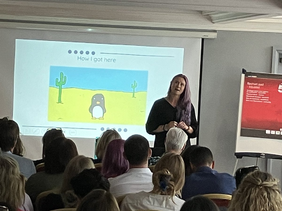 Vet_James's tweet photo. “Suicide research as a penguin” Fantastic ECR presentation from #SBRL researcher @SeonaidCleare at #EMCRF24 Such an incredible support to many in our research group. #Passion #Empathy #SuicideResearch https://t.co/gJfQIz8PJC