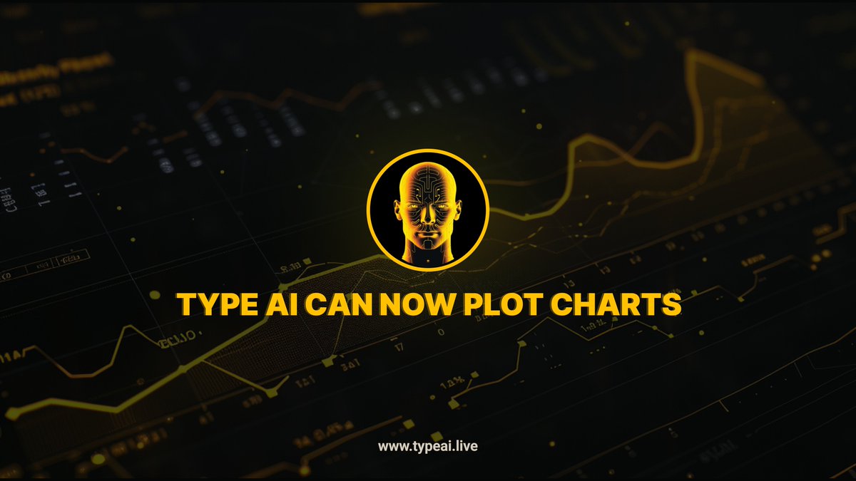 TypeAI2's tweet image. Type AI just leveled up again!

Type AI now lets you plot chart of any token on demand with ease! 

Just simply say "Plot &amp;lt;TOKEN_NAME&amp;gt;" and watch Type AI generate the chart for you. 📈✨

Get a clear visual representation of price movements and trends, making it simpler to