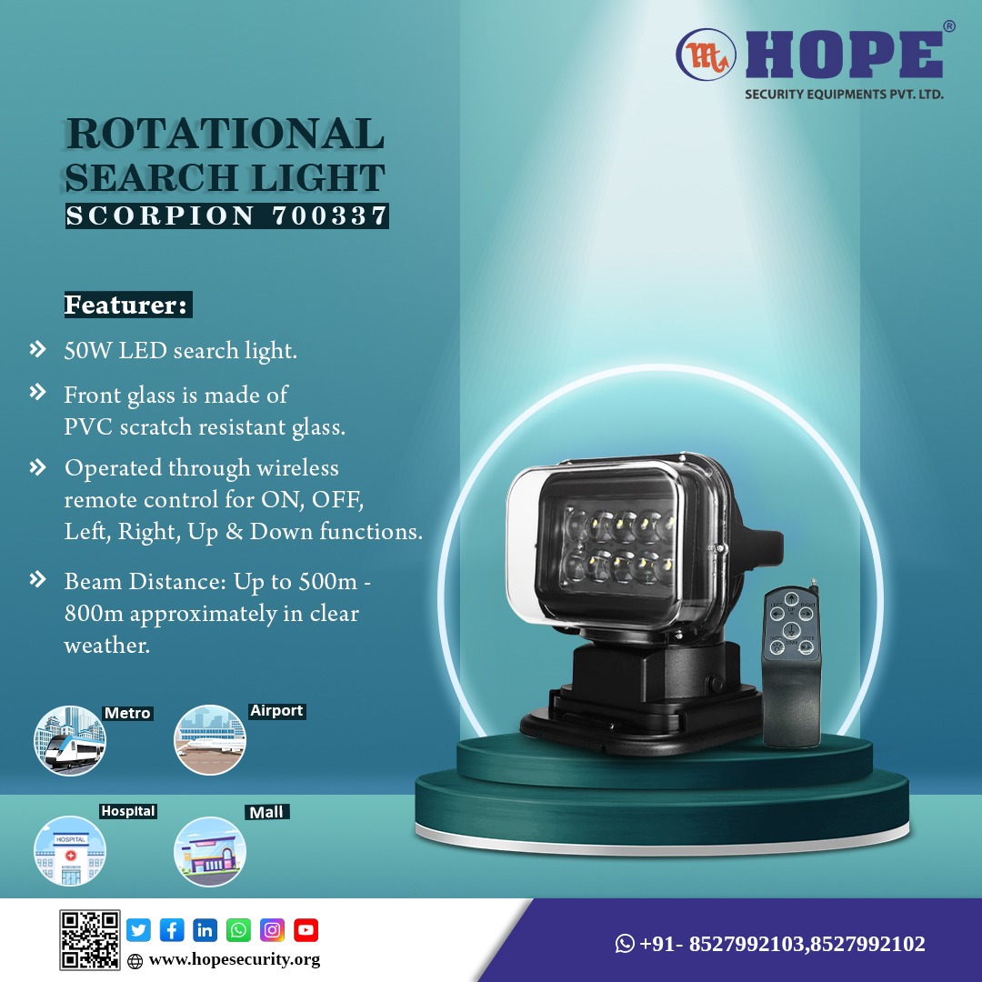 AnoopSa79609351's tweet image. &quot;Experience ultimate visibility with our Rotation Search Light, featuring durable PVC scratch-resistant glass.&quot;

WhatsApp:+91 8527992102, 8527992103
Visit:hopesecurity.org
.
.
.
.
.
.
.
.
.
.
.
.
.
.
.
.
.
#hopesecurity
#LEDSearchLight
#WirelessRemoteControl