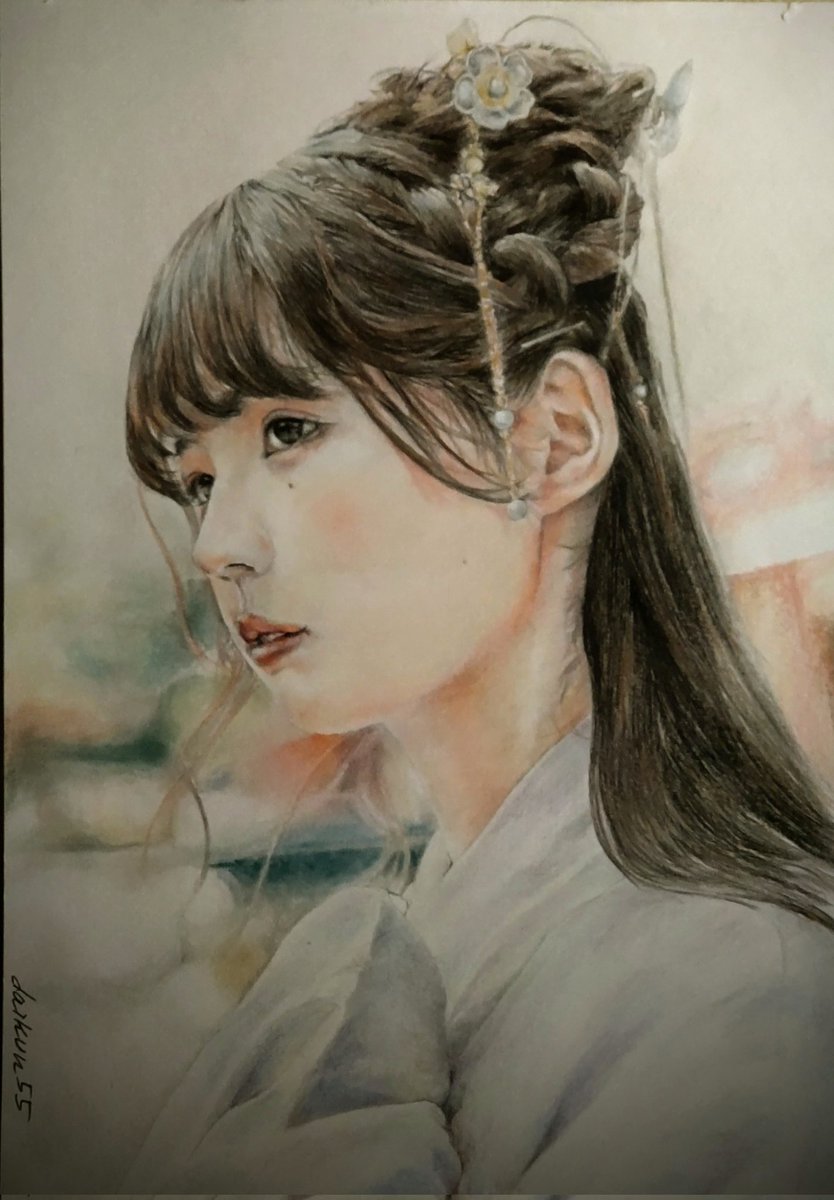 daikun55's tweet image. 過去作パステル画
再度撮影してみました。

橘ななみさん

ほぼオールパステル着色

描いた当時を思い出しながら

#パステル画
#橘ななみ
#pasteldrawing