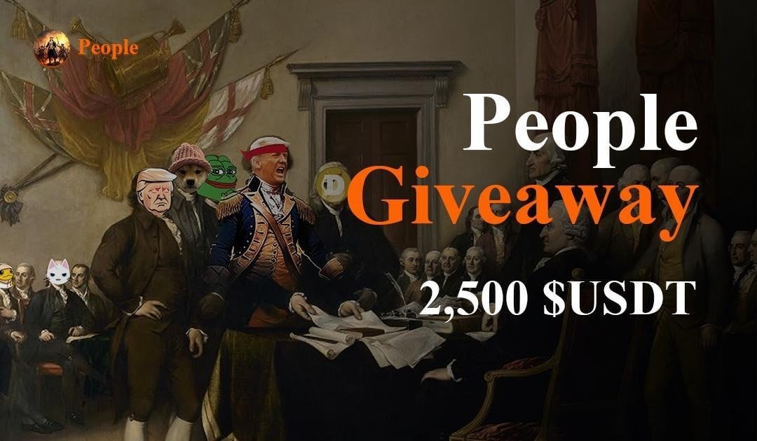 🚨 Airdrop: People Giveaway (USDT)
🔥 Prize Pool: 2500 USDT
🏆 Winners: Top 20 
📅 End Date: 28th June 2024
🚀 Distribution: 1st July 2024

ℹ️ Airdrop Link: t.me/people_airdrop…