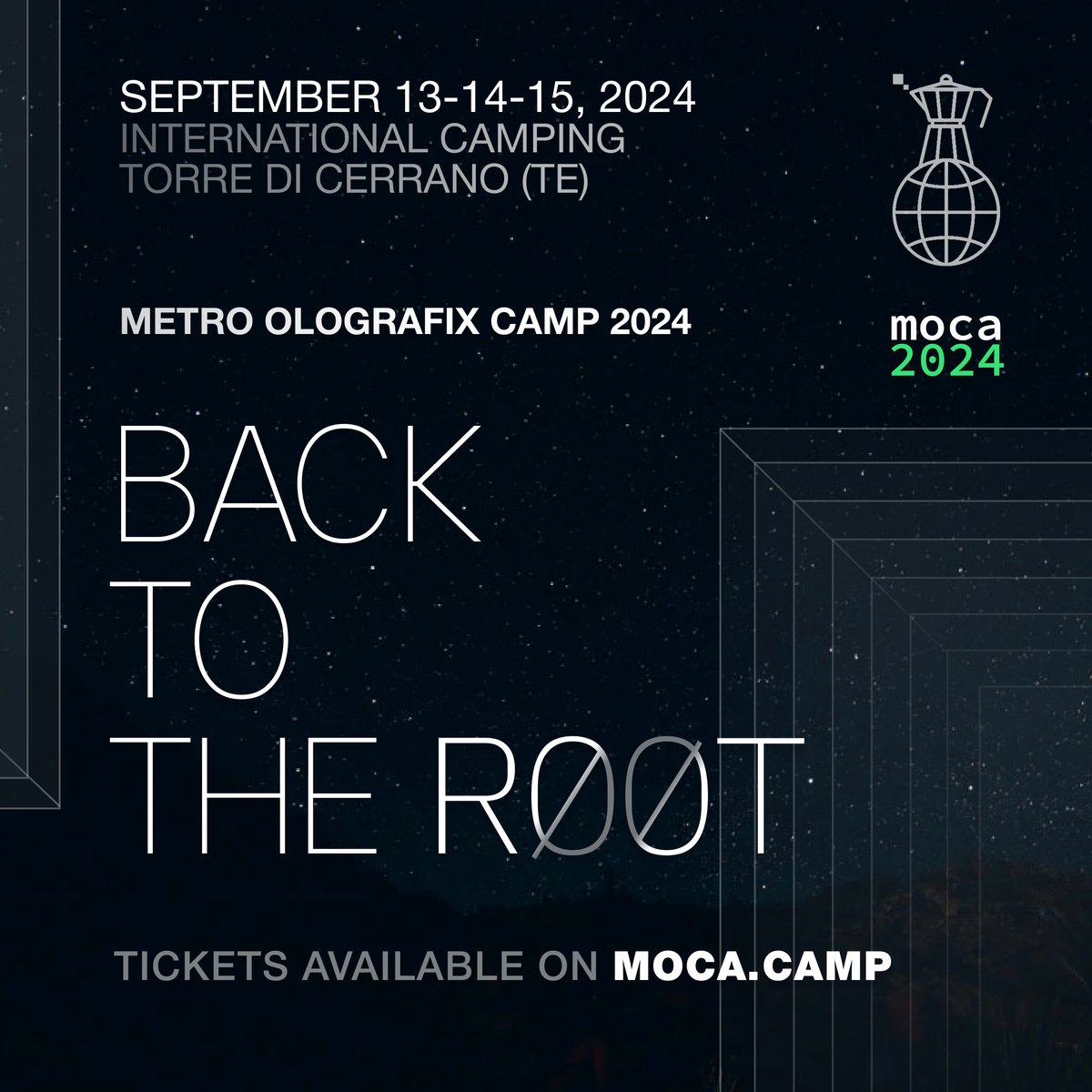 Have you already bought your #ticket for #MOCA2024?
Italy's oldest #hacker camp is waiting for you!

WHEN: 13-15 September 
WHERE: International Camping - Torre di Cerrano 
TICKETS: lnkd.in/dKb7taRE

MOCA2024 is the camp not to be missed for all hacking enthusiasts 👾
