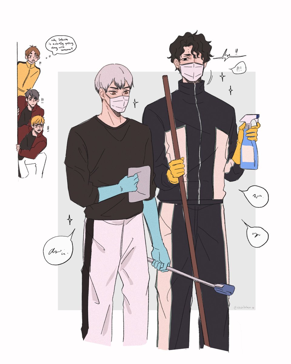 I think they would get along 🧼🧹
#haikyuu #ハイキュー