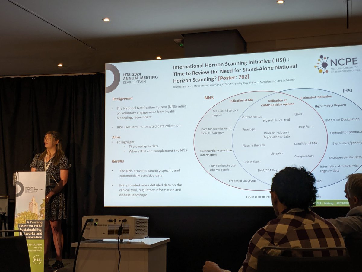 Heather Eames presented on how semi automated horizon scanning can complement national horizon scanning processes. This research was made possible by the NCPE’s membership in the international horizon scanning initiative. More info on IHSI is available at: ihsi-health.org