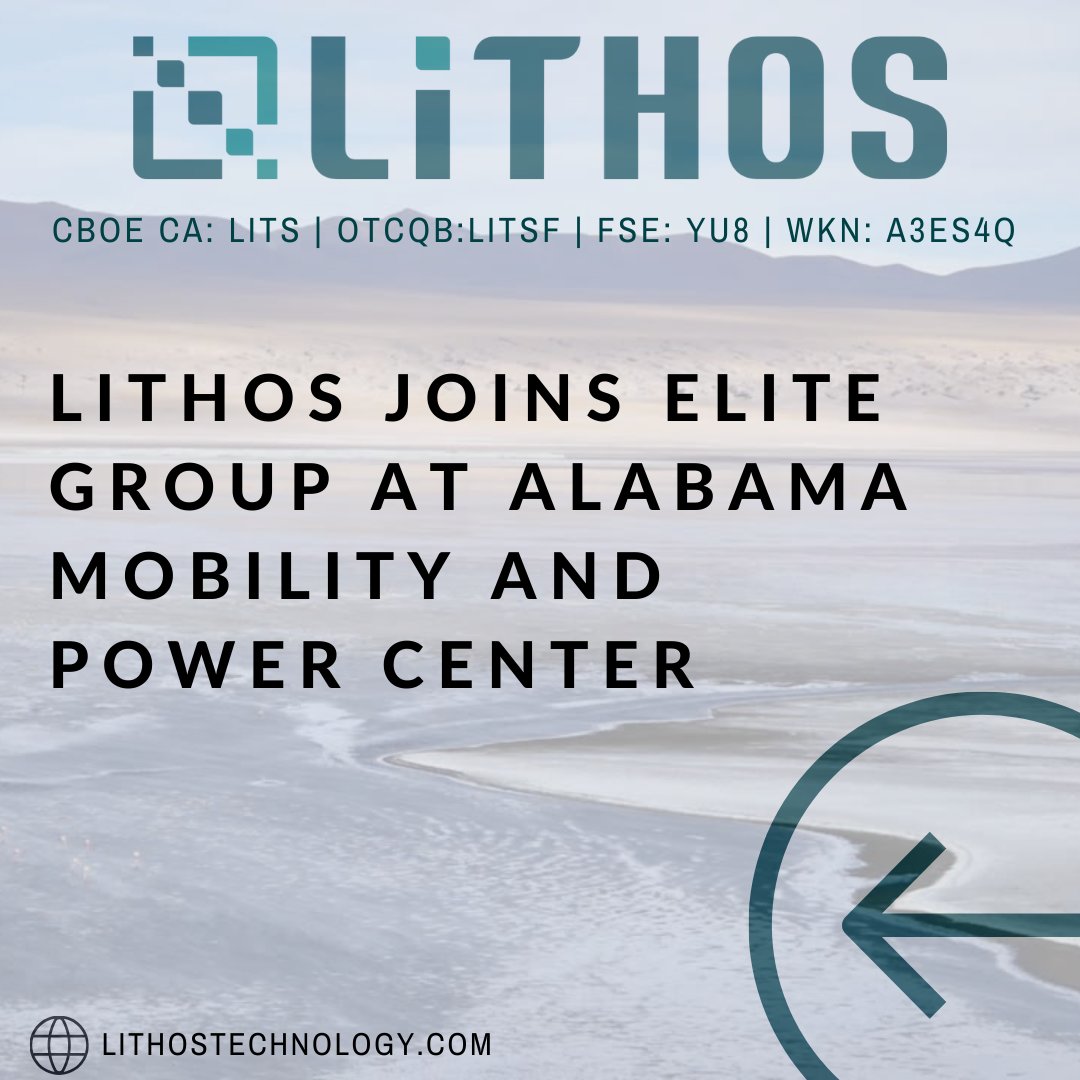 LiTHOS joins Alabama Mobility and Power (AMP) Center with Alabama Power, Mercedes-Benz, and The University of Alabama! 🌟 CEO Scott Taylor: "Thrilled to collaborate and advance our AcQUA™ tech." More info: lithostechnology.com/lithos-joins-e… #EV #Sustainability #Innovation $LITS