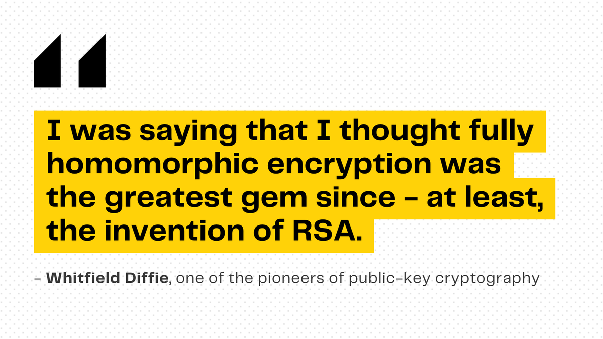 Whitfield Diffie — one of the inventors of Public Key Cryptography — at <a href="/RSAConference/">RSAConference</a> last month: "I was saying that I thought fully homomorphic encryption was the greatest gem since - at least - the invention of RSA".   
▶️📽️ youtube.com/watch?v=pm6Rab… 

#FHE #Cryptography