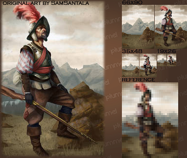 Small pixel art tests in different sizes. 
Original art by <a href="/SamSantala/">Sam Santala</a>
#pixelart #gameart