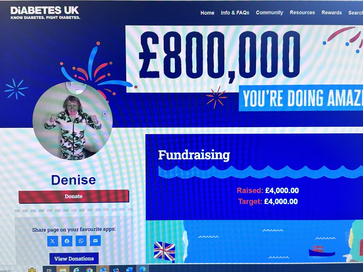Bill Scott OBE DL ๐ฌ๐ง ๐บ๐ฆ (@billscottwilton) on Twitter photo Massive well done to <a href="/DeniseNesbitt/">Denise Nesbitt</a> for taking on the swim 22 event supporting Diabetes UK.
Sheโs reached her target of ยฃ4,000 today and sheโs not finished yet ๐
You can donate as follows;
swim22.diabetes.org/fundraising/deโฆ Massive well done to <a href="/DeniseNesbitt/">Denise Nesbitt</a> for taking on the swim 22 event supporting Diabetes UK.
Sheโs reached her target of ยฃ4,000 today and sheโs not finished yet ๐
You can donate as follows;
swim22.diabetes.org/fundraising/deโฆ
