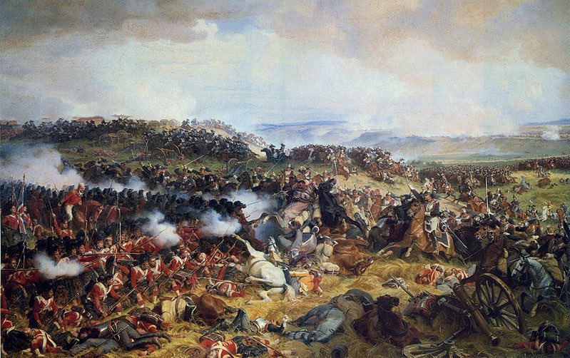 DailyDoseHist's tweet photo. On this day in 1815, Napoleon Bonaparte was defeated at the Battle of Waterloo by the Duke of Wellington and Gebhard Leberecht von Blücher. This decisive battle ended the Napoleonic Wars and marked the fall of Napoleon himself. He would die in exile on the island of St Helena 6 years later. #OTD #History #Waterloo #Napoleon