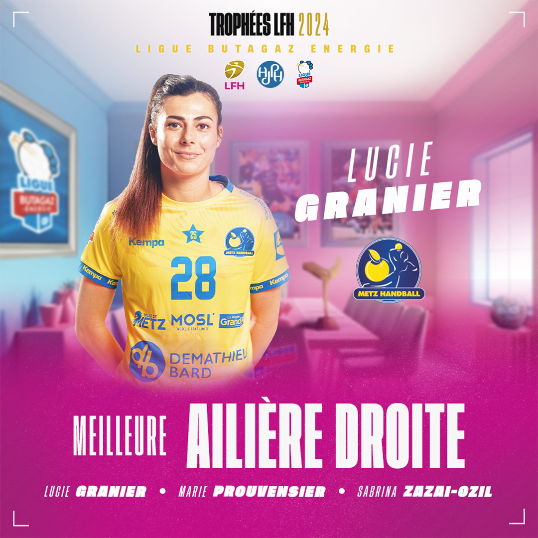 MetzHandball's tweet photo. 👏 Félicitations à nos 7️⃣ #Dragonnes et notre coach pour leurs nominations aux Trophées @LFH_Officiel 2024 !
Chloé Valentini, Hatadou Sako, @camille_dpst, Lucie Granier, Kristina Jorgensen, Louise Vinter Burgaard, @sarah_bouktit, Emmanuel Mayonnade.🐉💛 https://t.co/FFa3venoMc
