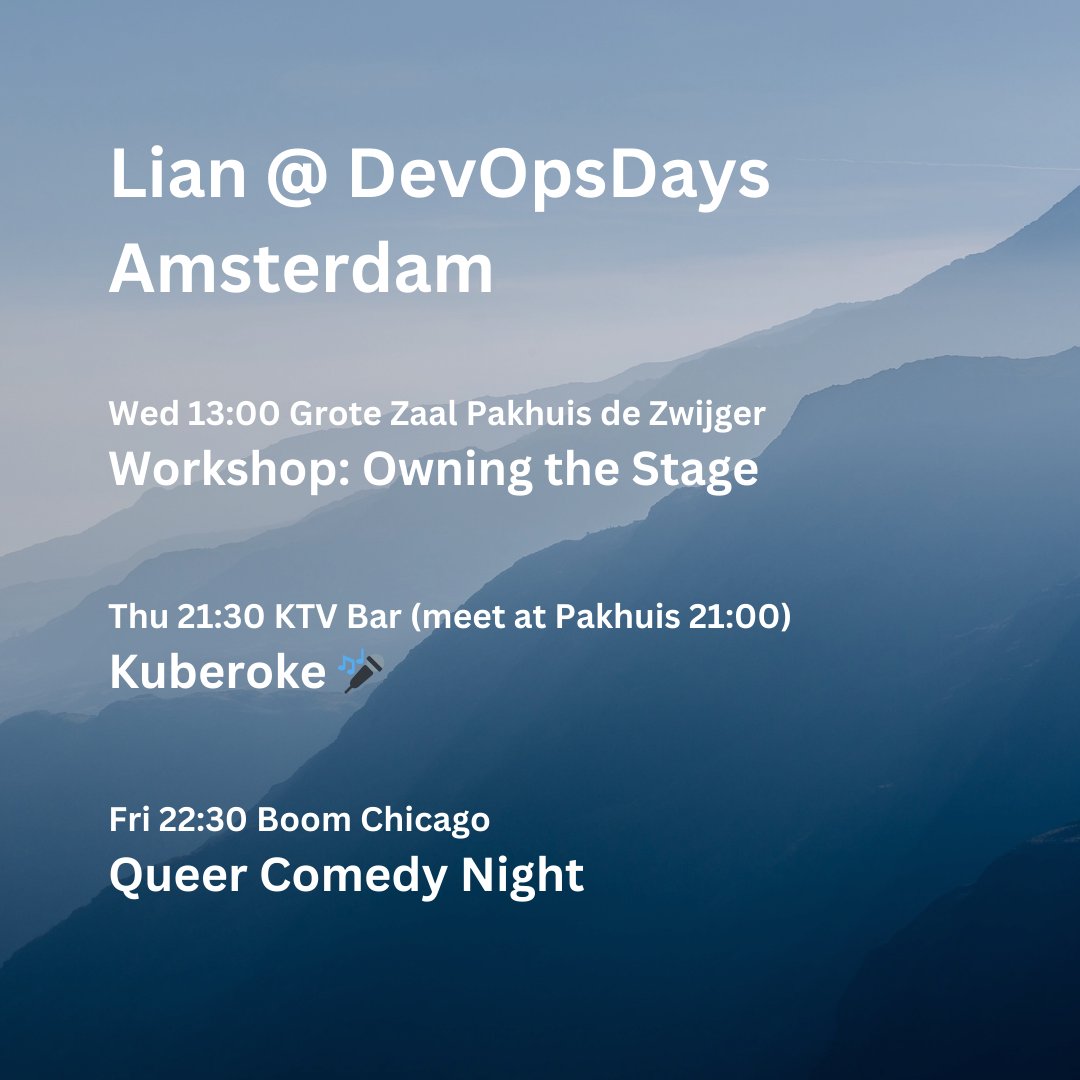 Exciting week ahead! Got so much stuff in store for you at <a href="/devopsams/">Devopsdays Amsterdam | amsterdam@devopsdays.org</a>, especially for all lovers of performing arts 😍 Don't miss out!

devopsdays.org/events/2024-am…