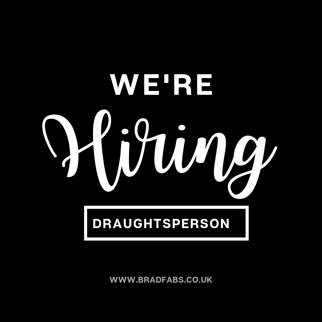 We currently have a vacancy available for an experienced CAD Draughtsperson to join our team! 

The position is full time and office based in BD4.

Please see job description and how to apply on our website via the link below:

bradfabs.co.uk/job/cad-draugh…