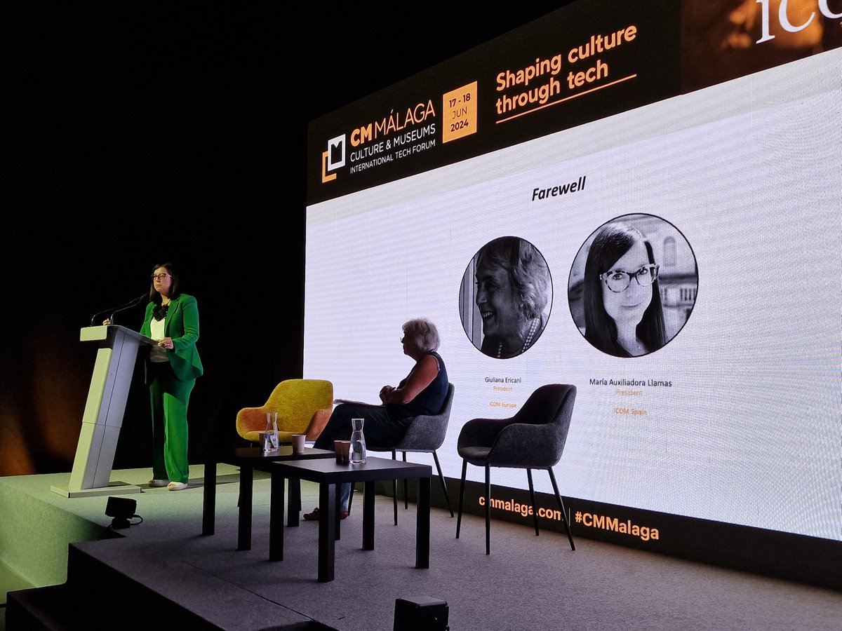 ⚪️ Se despide de esta edición el Seminario Internacional ‘Museos, turismo e innovación. Hacia un futuro sostenible’ de <a href="/Icomesp/">ICOMEsp</a> - ICOM Europa. 

🗣 Giuliana Ericani - ICOM Europa

🗣 María Auxiliadora Llamas - <a href="/ICOMesp/">ICOMEsp</a> 

#CMMalaga