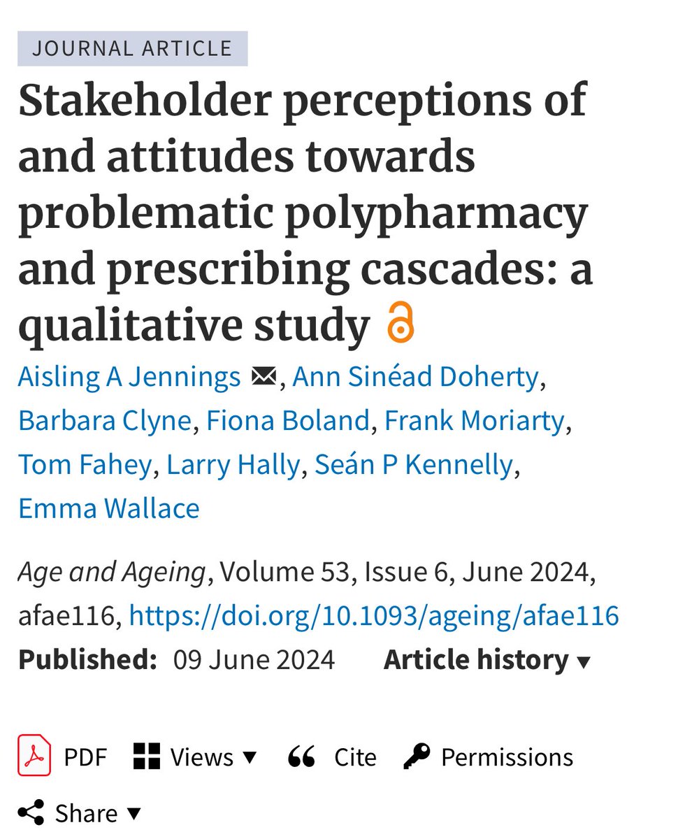 Suzanna Dooley (@dooley_suzanna) on Twitter photo Polypharmacy is so common and that’s just 5 or more meds daily! I learned so much from this paper <a href="/aislingjennings/">Dr Aisling Jennings</a>; prescribing cascades intentional and unintentional, risks/benefits, patient education and empowerment important too. academic.oup.com/ageing/article… Polypharmacy is so common and that’s just 5 or more meds daily! I learned so much from this paper <a href="/aislingjennings/">Dr Aisling Jennings</a>; prescribing cascades intentional and unintentional, risks/benefits, patient education and empowerment important too. academic.oup.com/ageing/article…