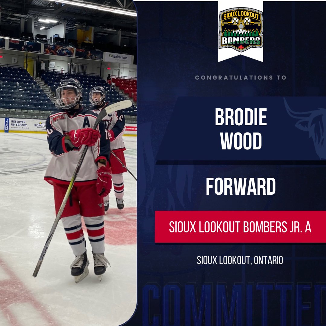 KESBoysHockey's tweet image. 🚨 🚨 SIGNING NEWS!!

Huge congratulations to recent graduate Brodie Wood ‘24 for signing with the Sioux Lookout Bombers Jr A Hockey Club of the SIJHL!

Brodie was a leader on and off the ice for us and finished 3rd in MPHL scoring. 

Best of luck Woody!