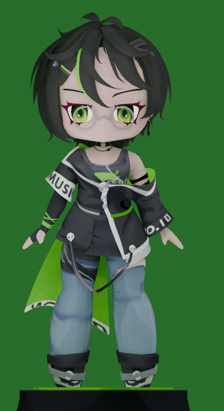 ZRelozer's tweet photo. my green friend (https://t.co/kI4eTjl9Jv) #3d #moelling #cute #anime #kolala #3dmodel https://t.co/KF90meNz1v