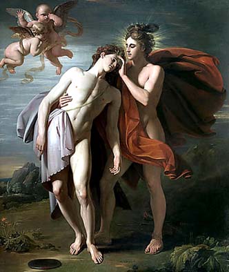 antinousgaygod's tweet photo. 🪷 In Sparta when the hyacinth wilts in June, Spartans observe the #Hyacinthia commemorating the death of #Hyacinthus by #Apollo's discus blown awry by jealous #Zepherus, a metaphor for tragic deaths of #Antinous-like youths. More: https://t.co/4jS2DxQYnQ Art: #BenjaminWest 🪷 https://t.co/niiImEdoxY
