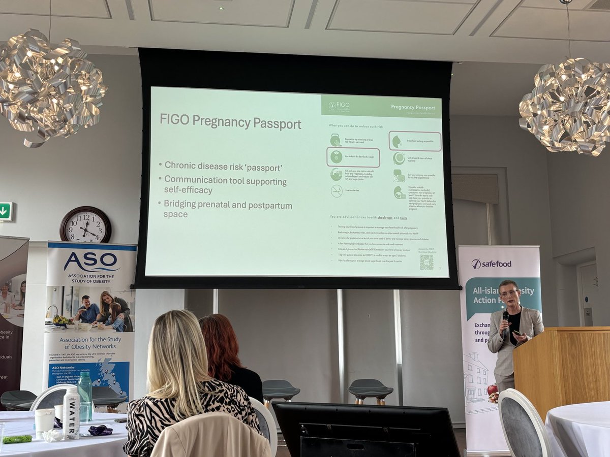 .⁦<a href="/OReillySharleen/">A/Prof Sharleen O’Reilly</a>⁩ at #ObesityForum presents ⁦<a href="/FIGOHQ/">FIGO HQ</a>⁩ Pregnancy Passport and FIGO Nutrtion Checklist to support women and their healthcare providers in reducing chronic disease risk ⁦<a href="/UCDPerinatal/">UCD Perinatal Research Centre</a>⁩ ⁦<a href="/ucddublin/">University College Dublin</a>⁩ ⁦<a href="/ucdagfood/">UCD School Ag & Food</a>⁩ ⁦<a href="/UCDMedicine/">UCD Medicine</a>⁩