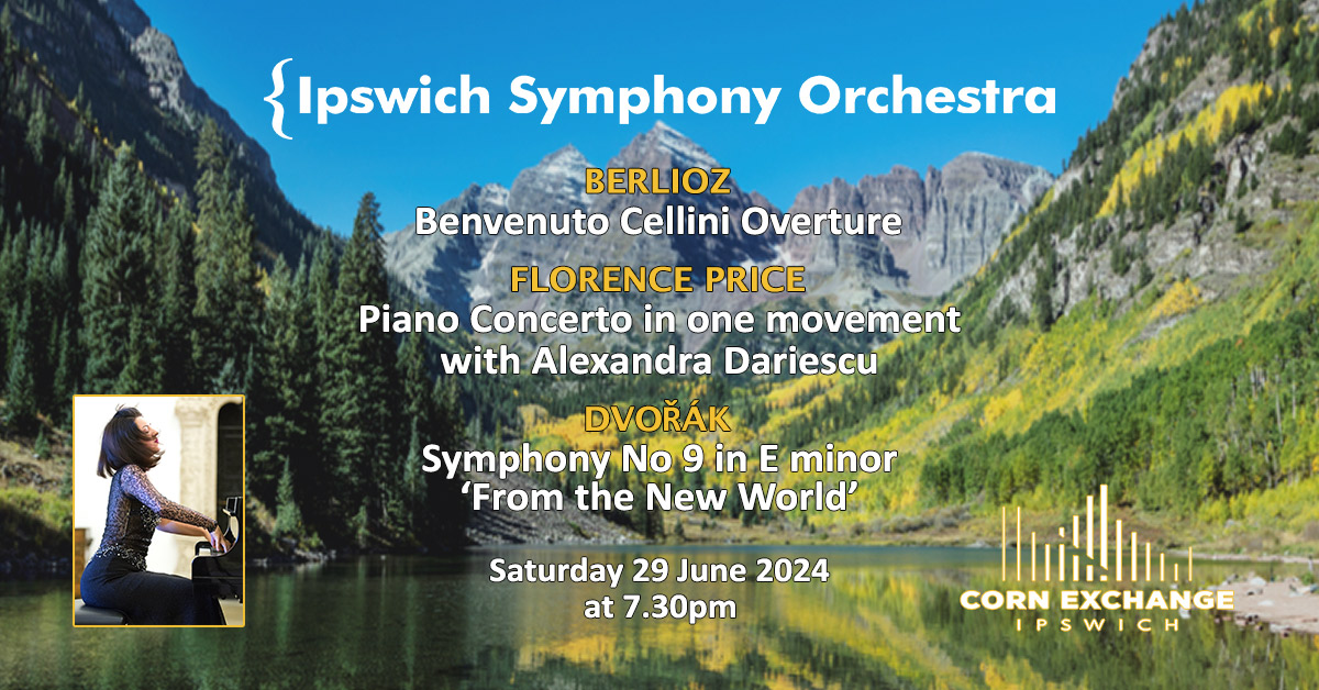 Ipswich Symphony Orchestra (@iosoctweet) on Twitter photo Just 11-days until our fabulous #concert with <a href="/alexdariescu/">Alexandra Dariescu</a> in #Ipswich #Suffolk
πΆ #Berlioz #FlorencePrice #Dvorak
π Sat 29 June
π <a href="/IpswichCEx/">Ipswich Corn Exchange</a> 7.30pm
π bit.ly/ISOJune2024Ticβ¦
β bit.ly/ISOJune2024Eveβ¦
π ipswichsymphonyorchestra.org #ipswichsymphonyorchestra #orchestra #piano Just 11-days until our fabulous #concert with <a href="/alexdariescu/">Alexandra Dariescu</a> in #Ipswich #Suffolk
πΆ #Berlioz #FlorencePrice #Dvorak
π Sat 29 June
π <a href="/IpswichCEx/">Ipswich Corn Exchange</a> 7.30pm
π bit.ly/ISOJune2024Ticβ¦
β bit.ly/ISOJune2024Eveβ¦
π ipswichsymphonyorchestra.org #ipswichsymphonyorchestra #orchestra #piano