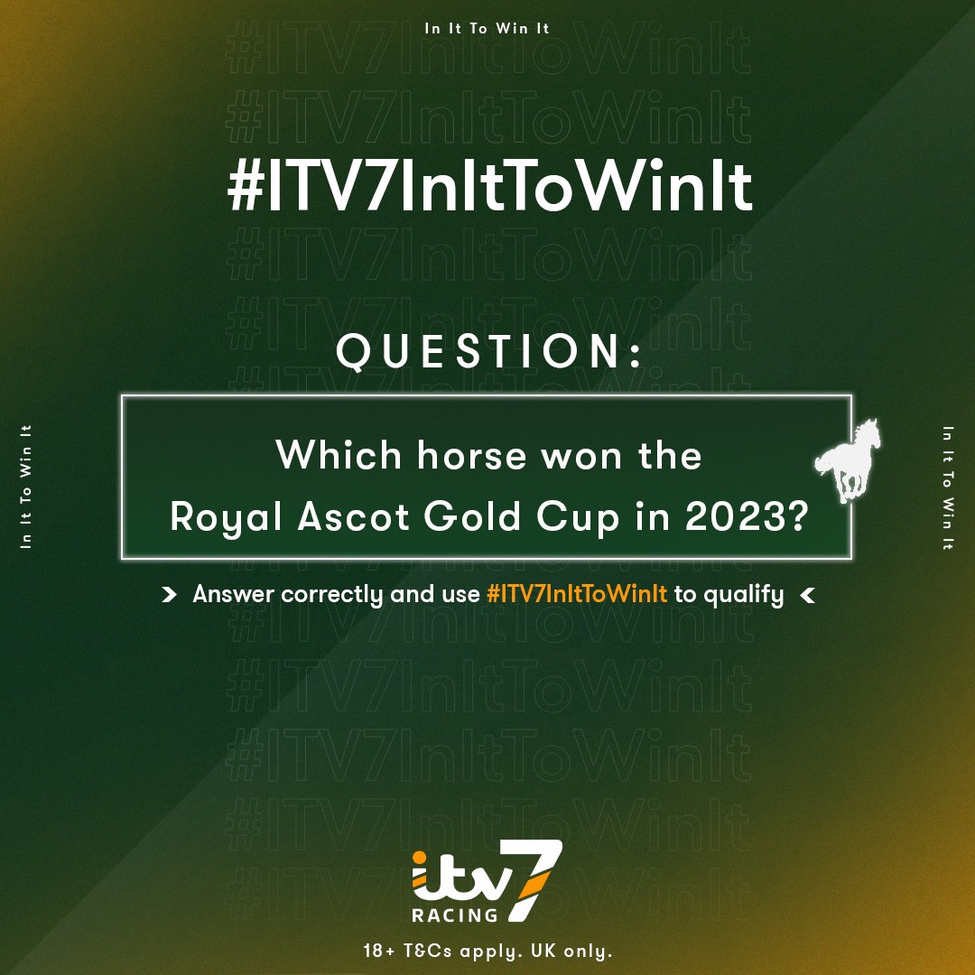 ITV7Racing's tweet photo. Competition time 🏇🙌

We have a £50 cash prize up for grabs 🤑

Simply follow @itv7, answer today's question, use the hashtag #ITV7InItToWinIt and you could be our lucky winner announced at 10am tomorrow ⏰

Tap for T&amp;Cs 👇