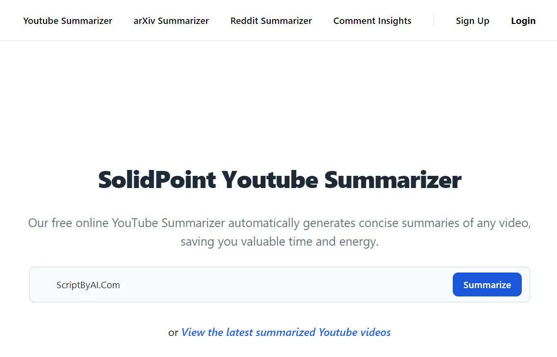 jqueryscript's tweet image. 👇👇Summarize online content with Solidpoint&apos;s free AI summarizers. Quickly grasp key insights from YouTube videos/comments, Reddit threads, and arXiv papers. #AI #FreeAITools #AISummarizer

scriptbyai.com/summarizer-sol…