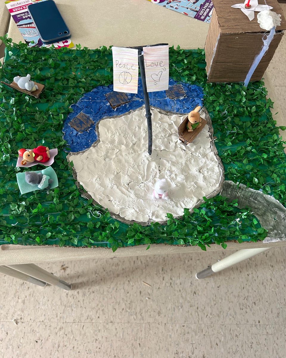 Ms. Serio and the GREAT! grade 8s working hard to design sustainable parks that help combat climate change.