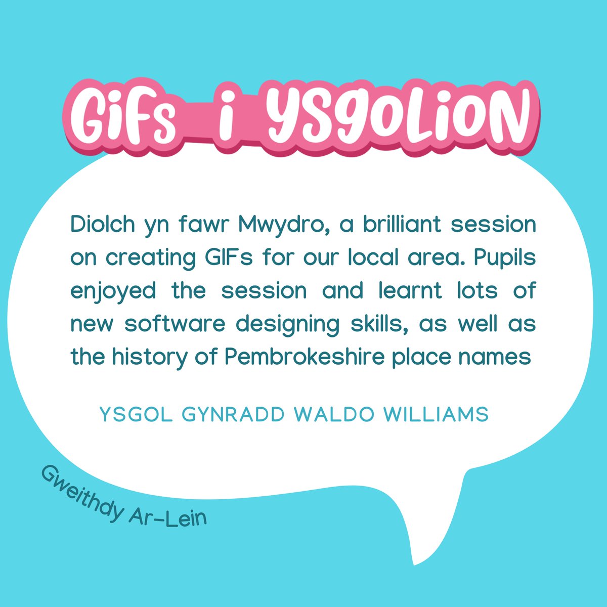 Mwydro (@mwydro_) on Twitter photo Dyma beth oedd gan ddwy ysgol i'w ddweud am eu Gweithdai GIFs i Ysgolion diweddar gan Fwydro.📢
Awyddus i drefnu gweithdy i'ch ysgol chi ar gyfer tymor yr hydref? Cysylltwch ar info@mwydro.com
<a href="/yrawrgymraeg/">#yagym🏴Yr Awr Gymraeg</a> #gweithdy #addysg #cymraeg Dyma beth oedd gan ddwy ysgol i'w ddweud am eu Gweithdai GIFs i Ysgolion diweddar gan Fwydro.📢
Awyddus i drefnu gweithdy i'ch ysgol chi ar gyfer tymor yr hydref? Cysylltwch ar info@mwydro.com
<a href="/yrawrgymraeg/">#yagym🏴Yr Awr Gymraeg</a> #gweithdy #addysg #cymraeg