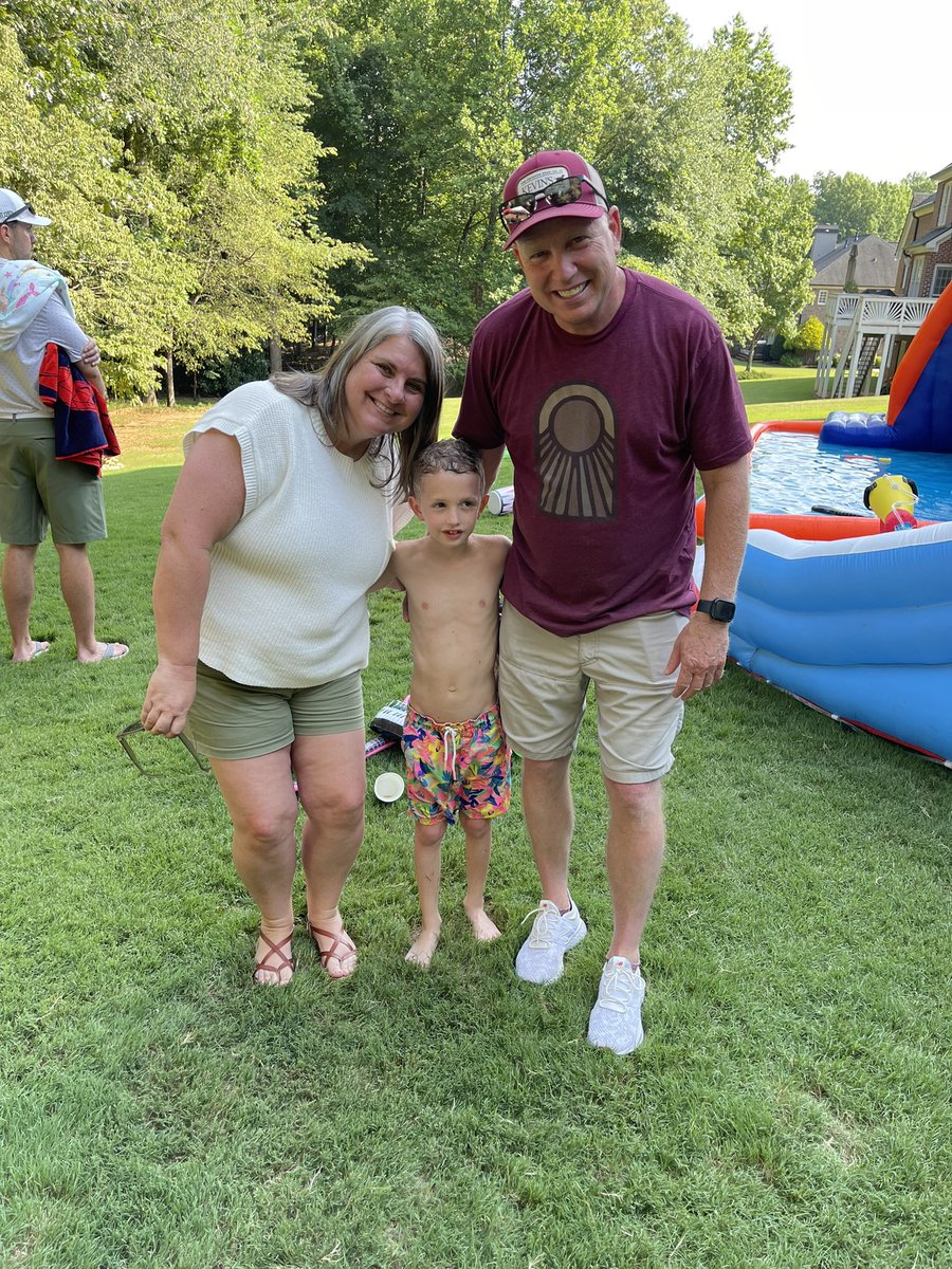 BrooksSRickman's tweet photo. Brooksie being Brooks! Pictured with Uncle Kevin and Aunt Kari! https://t.co/OtSUenGKQo