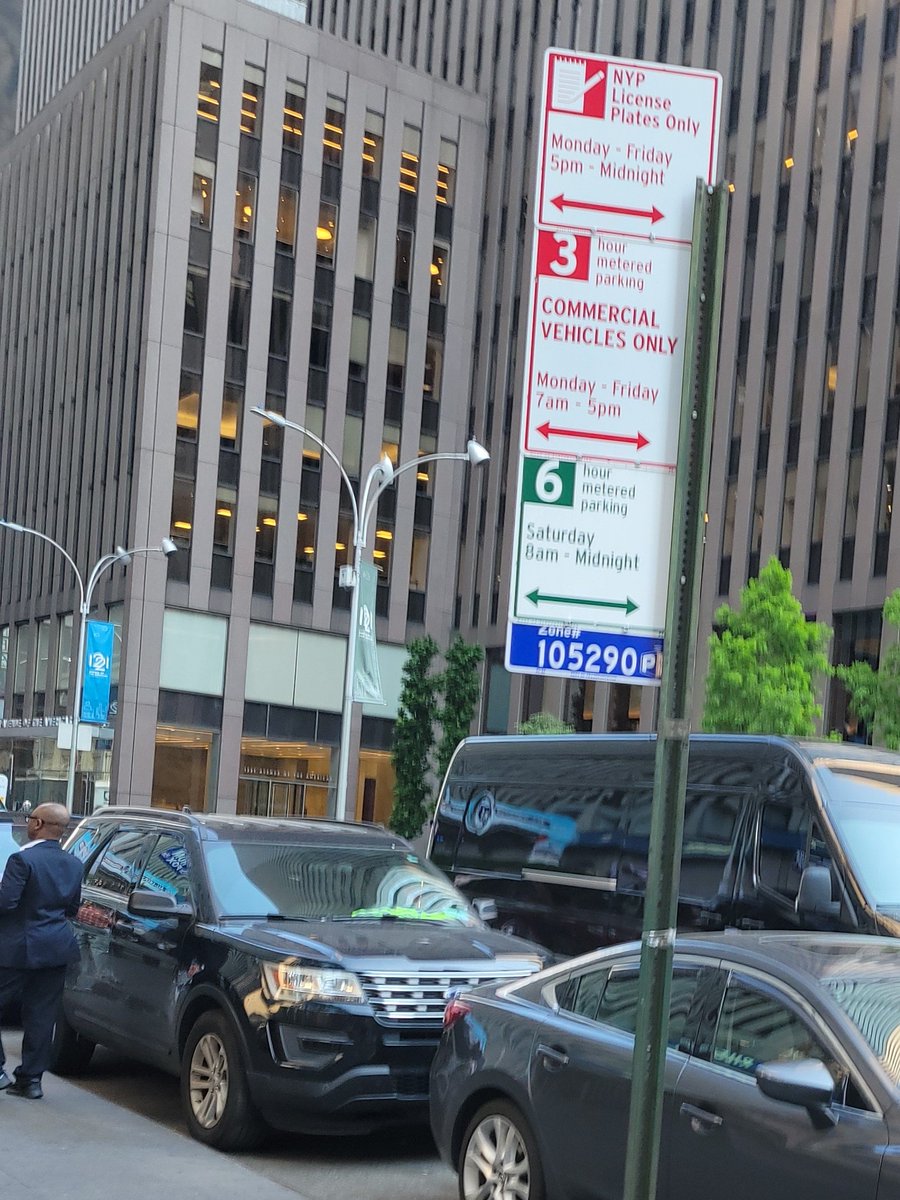 placardabuse's tweet image. This personal car that was parked illegally in front of @FoxNews had a FOX #FakePlacard covered by a @NYPDnews #FancyHat and #TheftVest.

@NYPDTransport was letting somebody ostensibly associated with dirty cops get away with breaking the law. And it&apos;s constant in this spot.