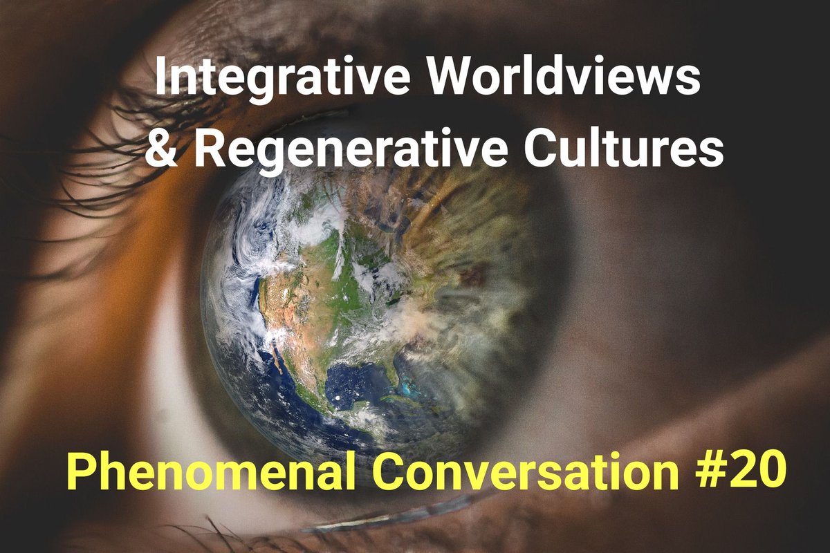 Worldviews are big stories through which humans makes sense of the world. In this dialogue we focus on an integrative worldview nature and regeneration. Join Annick de Witt and I on Tuesday July 2nd 19.00-21.00 CEST online 

buff.ly/457T2zg