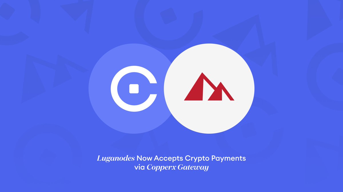 copperxHQ 🤝 @luganodes Leading blockchain infrastructure provider now  accepts crypto payments via the Copperx gateway. 👀 Luganodes also minted  10,000 points by integrating Copperx. #PoweredbyCopperx