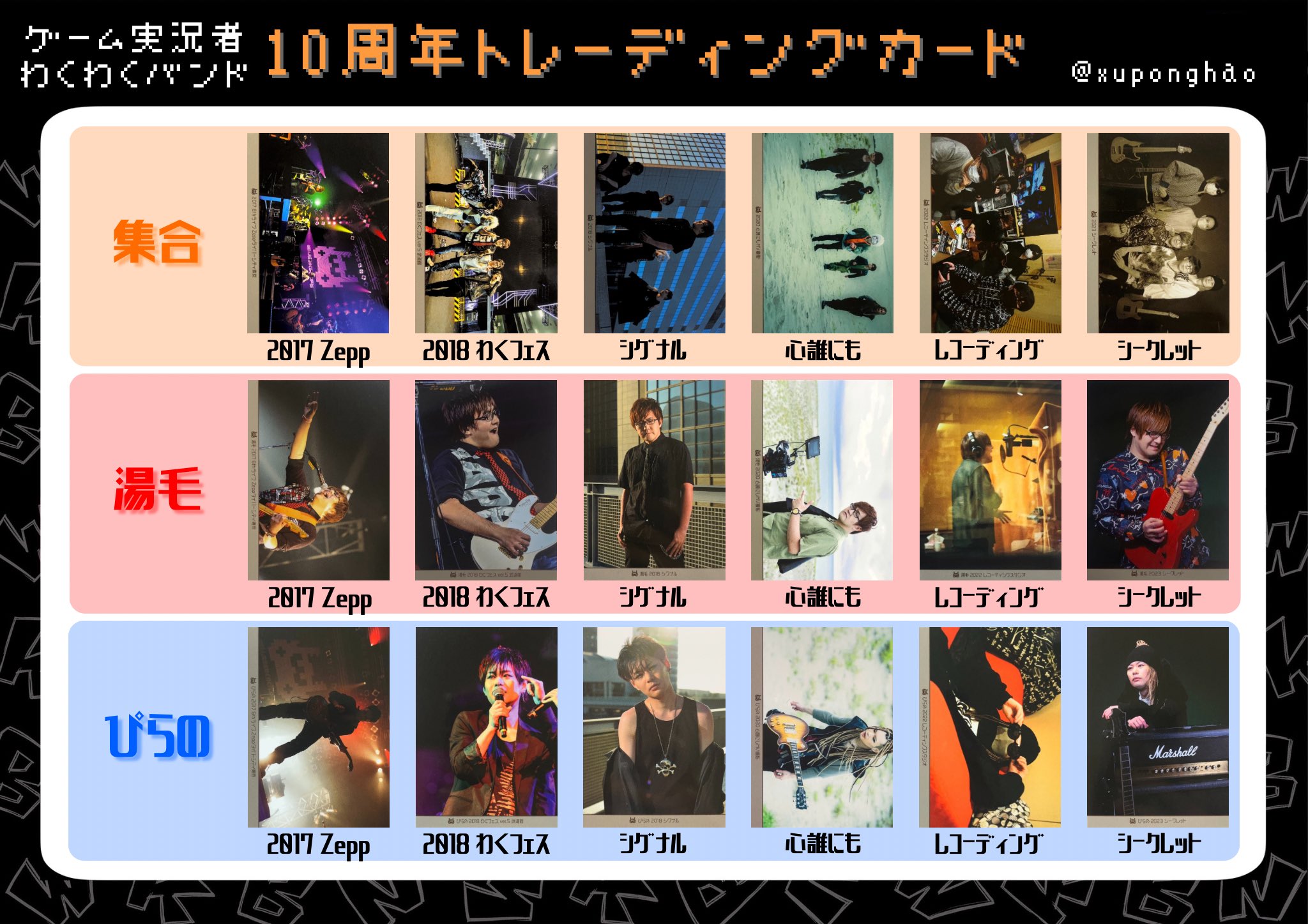 わくわくバンド 10周年トレーディングカード フルコン わくバン フルコン トレカ わくわくバンド ゲーム実況者（ゲーム