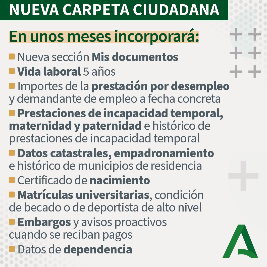AndaluciaJunta's tweet photo. @RamonFPM @trade_andalucia @antoniosanz 📣@antoniosanz: En unos meses se incorporarán a la nueva Carpeta Ciudadana otras funciones interesantes para el ciudadanos 👇 https://t.co/4uQpijMFoH