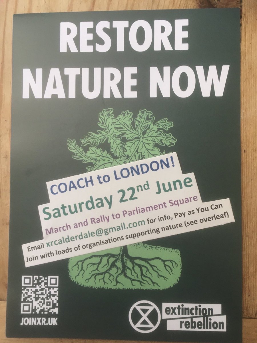 March for nature with <a href="/nationaltrust/">National Trust</a> <a href="/WoodlandTrust/">WoodlandTrust</a> <a href="/Natures_Voice/">RSPB</a>, <a href="/ChrisGPackham/">Chris Packham</a> and many more this Saturday!
restorenaturenow.com
Coach pickups at Halifax, Hebden, Tod and Littleborough. Book here 
docs.google.com/forms/d/e/1FAI…
<a href="/martinhey1966/">Martin Hey</a> <a href="/kierant/">Kieran Turner 🇺🇳</a> @hebdensnapper @DotFoster3