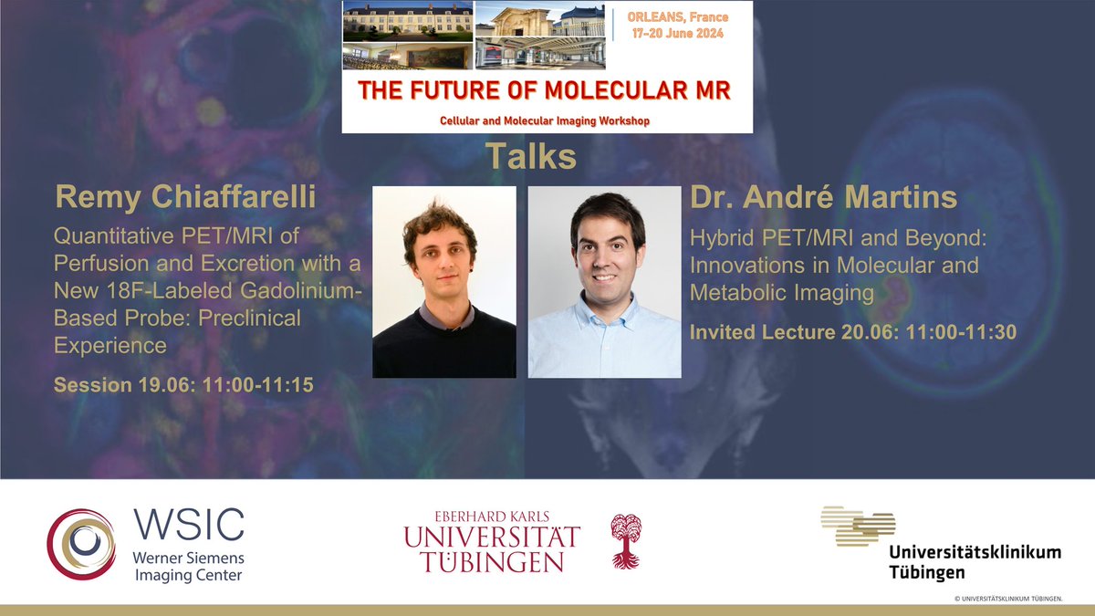 📢We are excited to announce that several of our members are attending 'The Future of Molecular MR' workshop in Orléans, France!🇨🇵

If you are present, please come by our poster sessions and talks!

#Magnetic #Resonance #Imaging