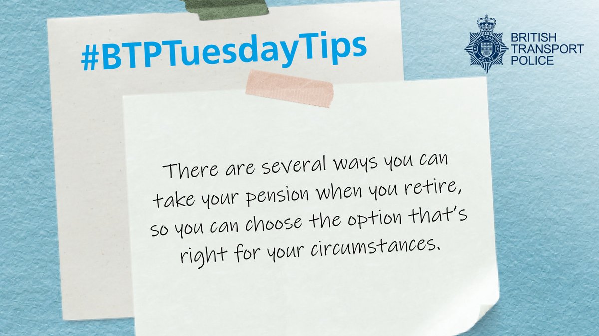 BTPPensionFund's tweet image. Hey BTP members! Spare 5 minutes today to see the ways you can take your pension. Watch our short videos to find out more 👉ow.ly/3G2550S1EyR #BTPTuesdayTips