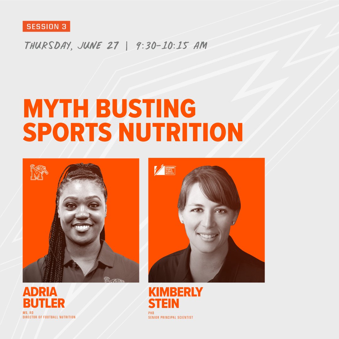 kimwhitestein's tweet photo. Will you be at #NATA2024? In partnership with @GPParnter, I'll be at the Gatorade booth chatting with Adria Butler from the U of Memphis on common myths surrounding sports nutrition. Check out the schedule here: https://t.co/LoSpTyE88R. We hope to see you there! #GPPartner #GSSI https://t.co/hSaX1n3EdL