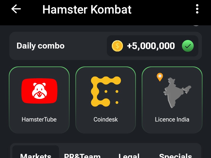 HamsterComb0's tweet photo. Today Hamster combo cards 5M Coins 🚨 

#hamster #hamsterkombat https://t.co/CUPymLKKrE