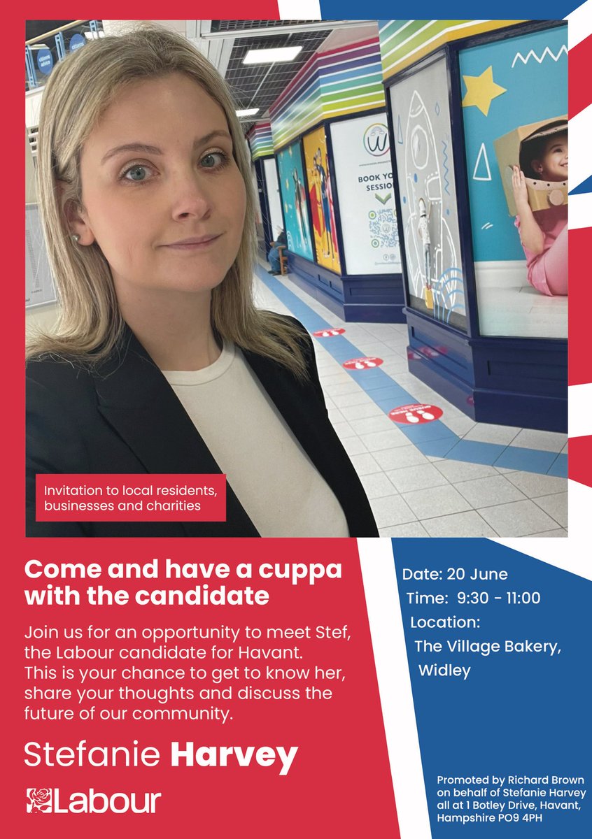 Please come along and say hello - it would be lovely to meet more of you in Stakes, Purbrook, Widley and Crookhorn.