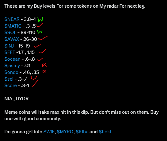 blockchainedbb's tweet image. 🚀GOOD MORNING !!

🟢ALT COIN UPDATE FOR CRYPTO INVESTORS🟢

This is a follow-up update from April 13th, 2024
The majority of the alts I mentioned are at buy levels. 

W- We are still waiting for entries and will most likely get them filled before they take off this quarter.…
